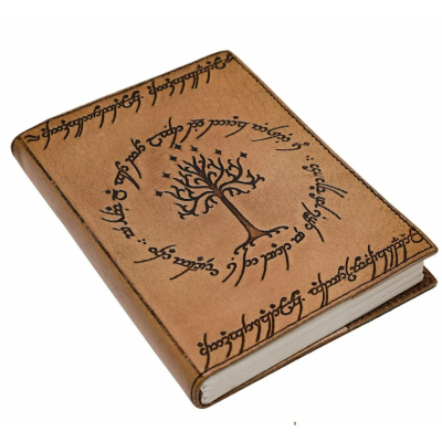 Embossed leather diary of the tree of Gondor with natural pages  - 2