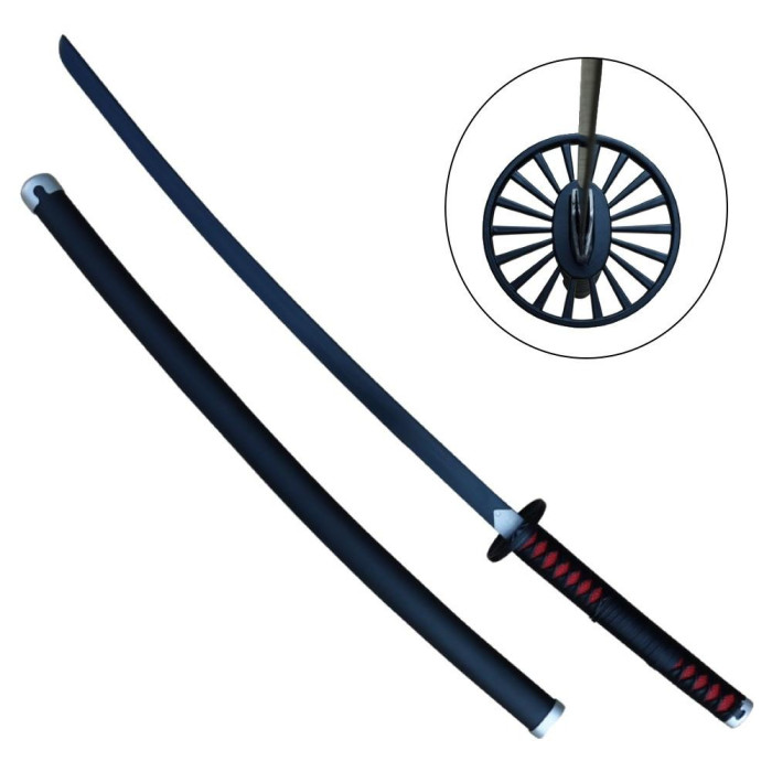 Katana de Demon Slayer empuñada por Kamado Tanjirou Réplica no oficial de la hoja de bambú  - 1