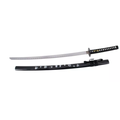 Black sheathed katana with inscription, with nylon cover  - 2