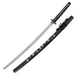 Black sheathed katana with inscription, with nylon cover  - 3