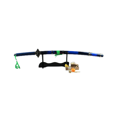 RIN OKUMURA KATANA FONCTIONNEL POINTU BLEU ABRICOT ACIER EXORCISTE  - 2