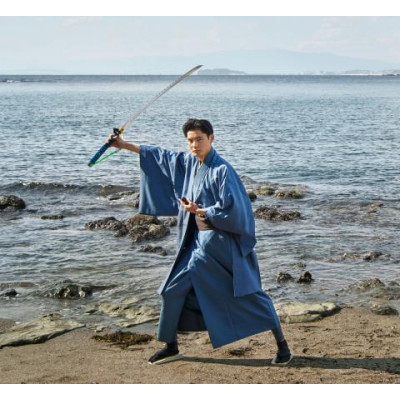 RIN OKUMURA KATANA FUNCIONAL SHARP DAMASCO AÇO AZUL EXORCISTA  - 3