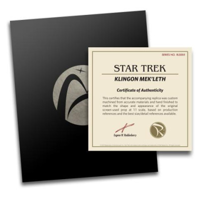 STAR TREK: RÉPLICA DE ADEREÇO KLINGON MEK'LETH  - 1