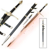 ÉPÉE DE RANGER, FORGÉE À LA MAIN, AVEC COUTEAU ET LAME TRANCHANTE  - 1