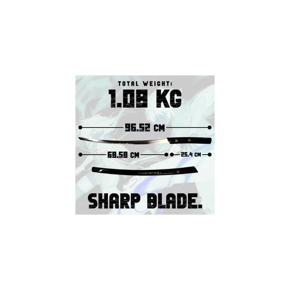 ESPADA O REN ISHII, FORJADA À MÃO E DOBRADA, CONJUNTO  - 1