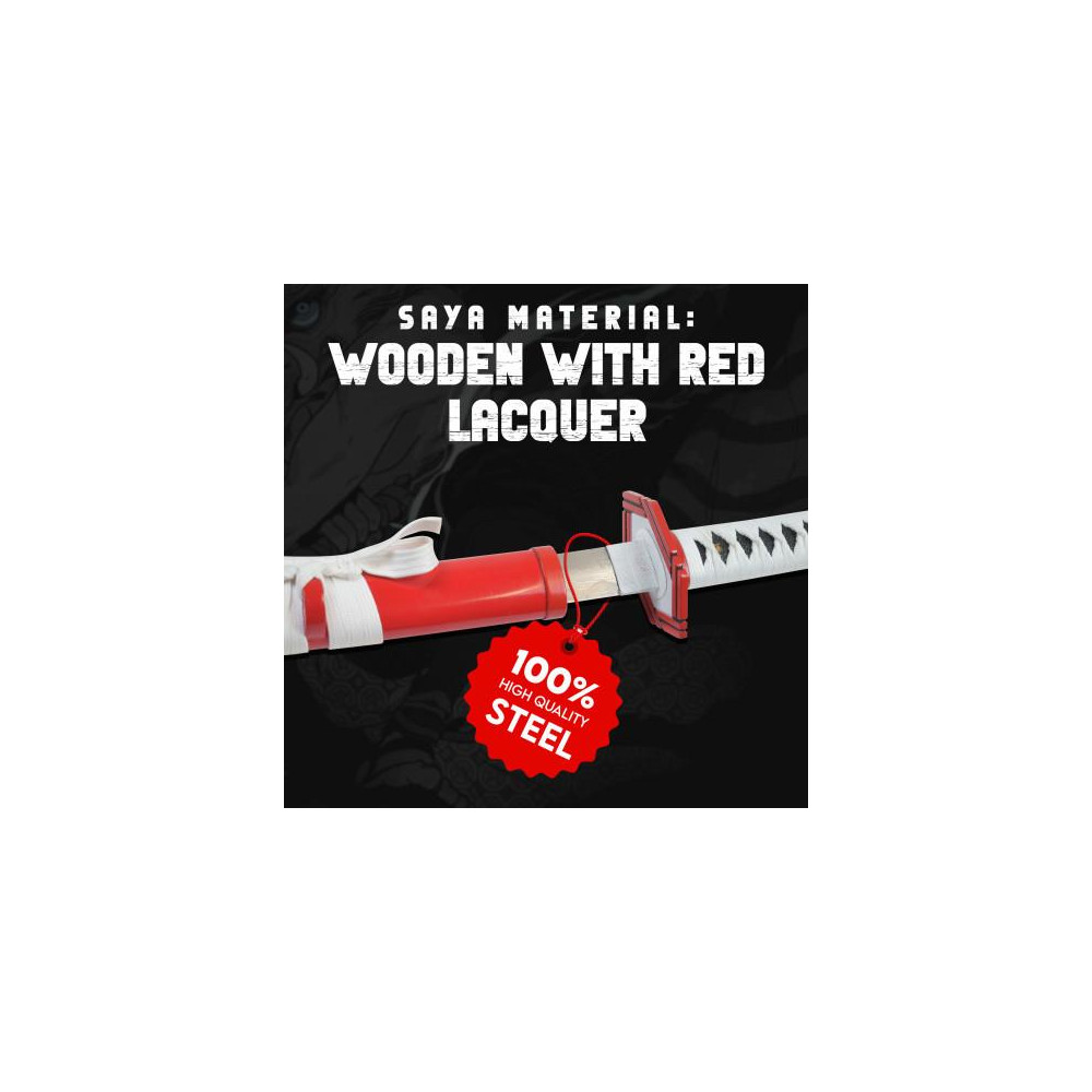 DEMON SLAYER: ESPADA DE KIMETSU NO YAIBA TOMIOKA GIYUU - FORJADA Y DOBLADA A MANO, ENGASTADA  - 2