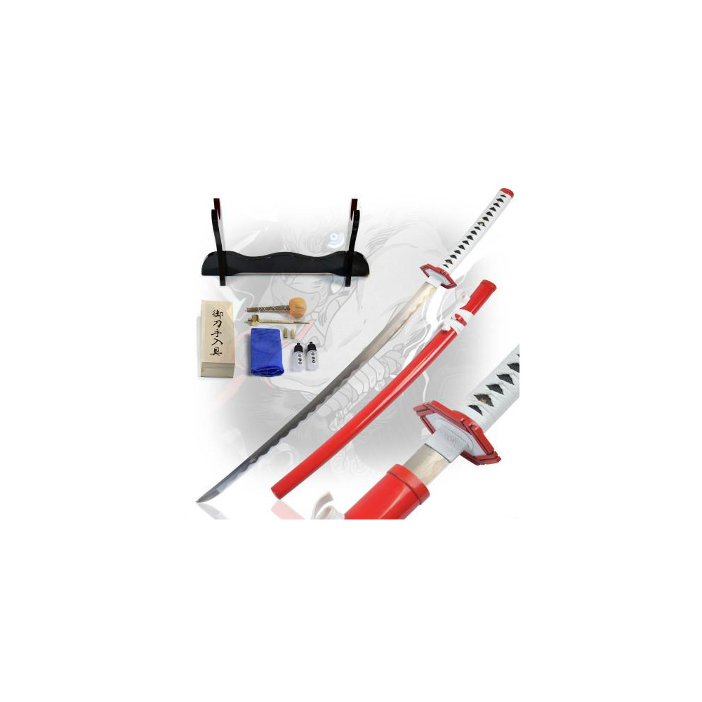 DEMON SLAYER: ESPADA DE KIMETSU NO YAIBA TOMIOKA GIYUU - FORJADA Y DOBLADA A MANO, ENGASTADA  - 4