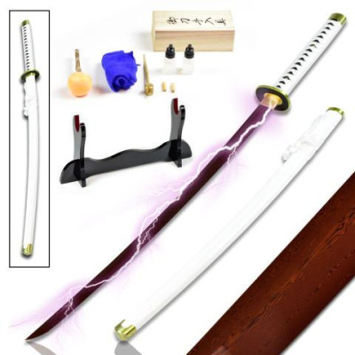 WADO-ICHI-MONJI DE RORONOA ZORO KATANA - FORJADO E DOBRADO À MÃO, CONJUNTO - BLOOD DAMASK EDITION  - 1