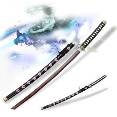 ONE PIECE - KATANA SHUUSUI DO ZORO FEITA DE MADEIRA COM BAINHA  - 1