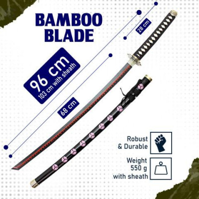 UNE PIÈCE - LE KATANA SHUUSUI DE ZORO EN BOIS AVEC FOURREAU - 2