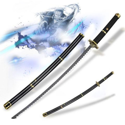 UNE PIÈCE - RORONOA ZORO YUBASHIRI KATANA EN BOIS AVEC FOURREAU - 1