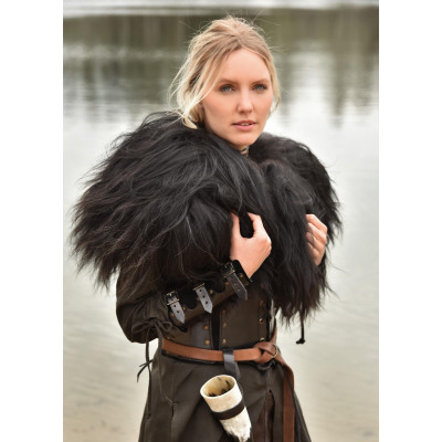 Cuir d’épaule en peau de mouton nordique, noir - 2