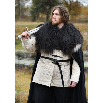 Cuir d’épaule en peau de mouton nordique, noir - 3