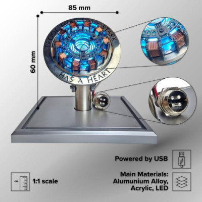 OS VINGADORES - HOMEM DE FERRO MK1 ARC REACTOR LED LIGHT  - 2
