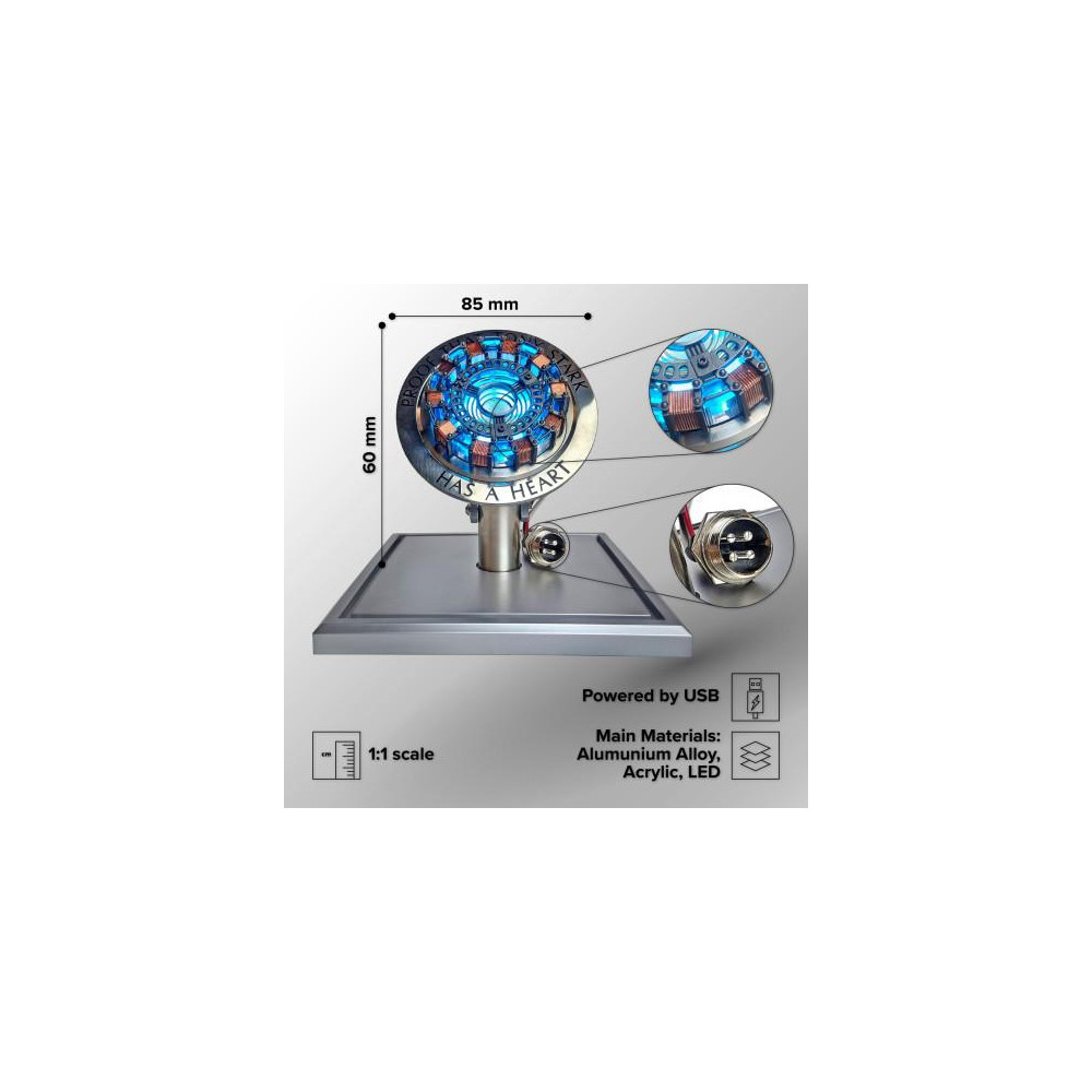 LOS VENGADORES - IRON MAN MK1 ARC REACTOR LUZ LED - 2