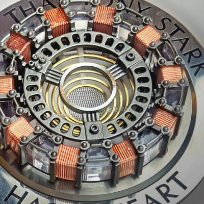 OS VINGADORES - HOMEM DE FERRO MK1 ARC REACTOR LED LIGHT  - 4