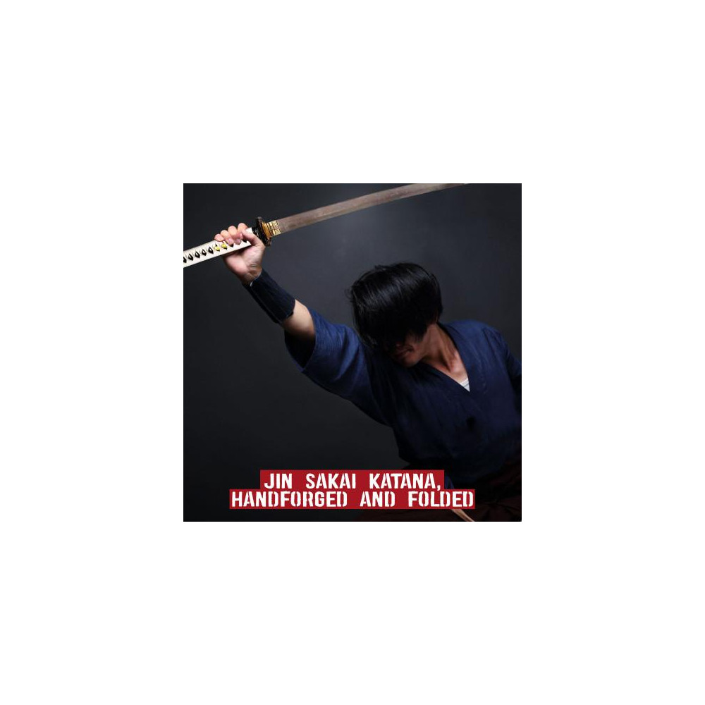GHOST OF TSUSHIMA - KATANA JIN SAKAI, FORJADA A MANO Y DOBLADA CON SOPORTE - 1