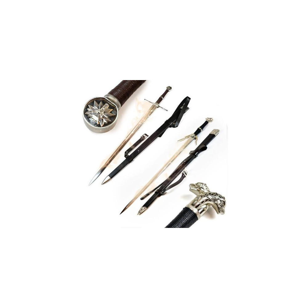CONJUNTO DE ESPADA THE WITCHER - ESPADA DE PRATA + AÇO (PACOTE DE 41611 E 40659)  - 1