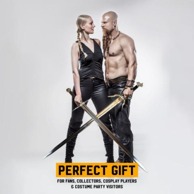 CONJUNTO DE ESPADA THE WITCHER - ESPADA DE PRATA + AÇO (PACOTE DE 41611 E 40659)  - 2