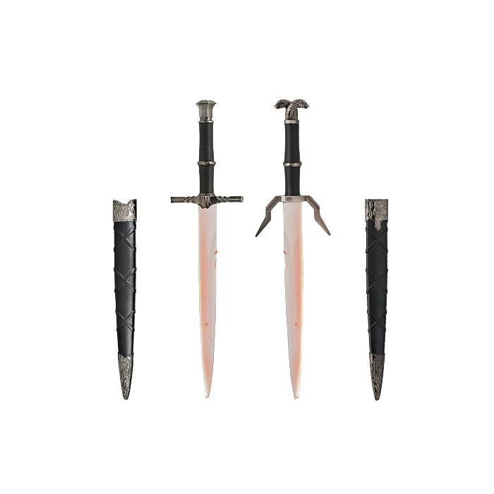 WITCHER - DAGUE EN ACIER + ARGENT AVEC FOURREAU (PACK 41612 & 41613) - 1