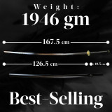 ESPADA KATANA FUNCIONAL SEPHIROTH MASAMUNE, FORJADA À MÃO 167 CM  - 1