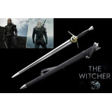WITCHER - STEEL SWORD WITH SCABBARD - HAND-FORGED AND BENT, NETFLIX VERSION - 1