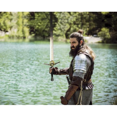 WITCHER - STEEL SWORD WITH SCABBARD - HANDFORGED AND BENT, NETFLIX VERSION - 4