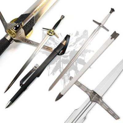 WITCHER - SILVER SWORD + STEEL WITH SCABBARD, NETFLIX VERSION (PACK) - 3