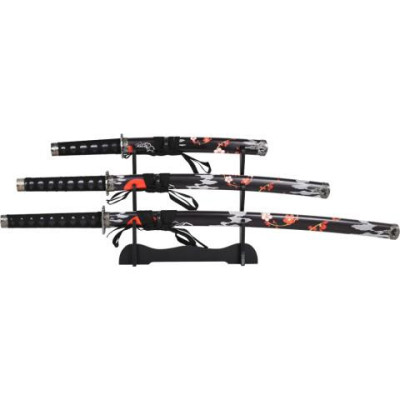 CONJUNTO SAMURAI FLOR VERMELHA 4 PEÇAS  - 1