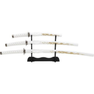 SAMURAI DRAGO BIANCO SET 4 PEZZI.  - 1