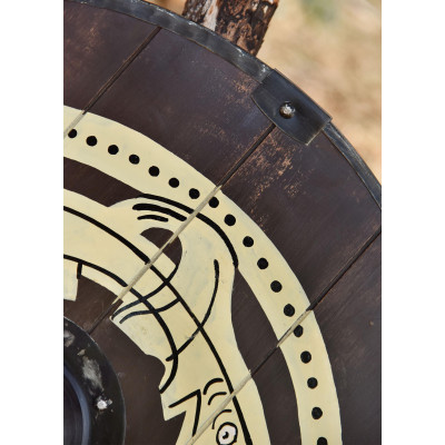 Bouclier viking avec motif de bête passionnant, peint à la main, 61 cm - 3