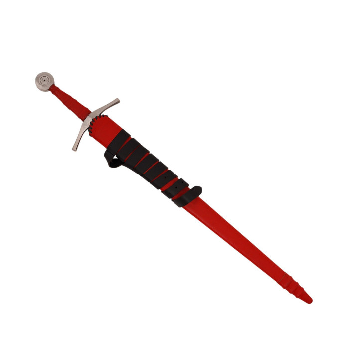 Espada medieval tipo XVI Tipología Oakeshott con vaina de cuero - 3
