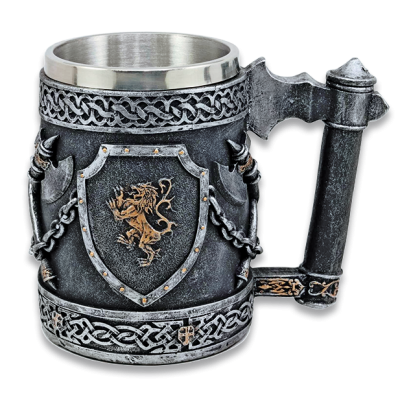 Tazza in resina e acciaio inox Medievale - 1