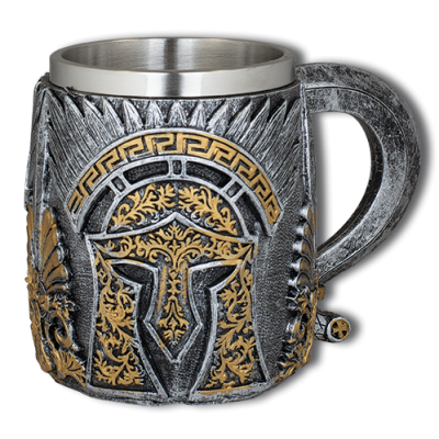 Caneca resina e inox Medieval, Elmo  - 1