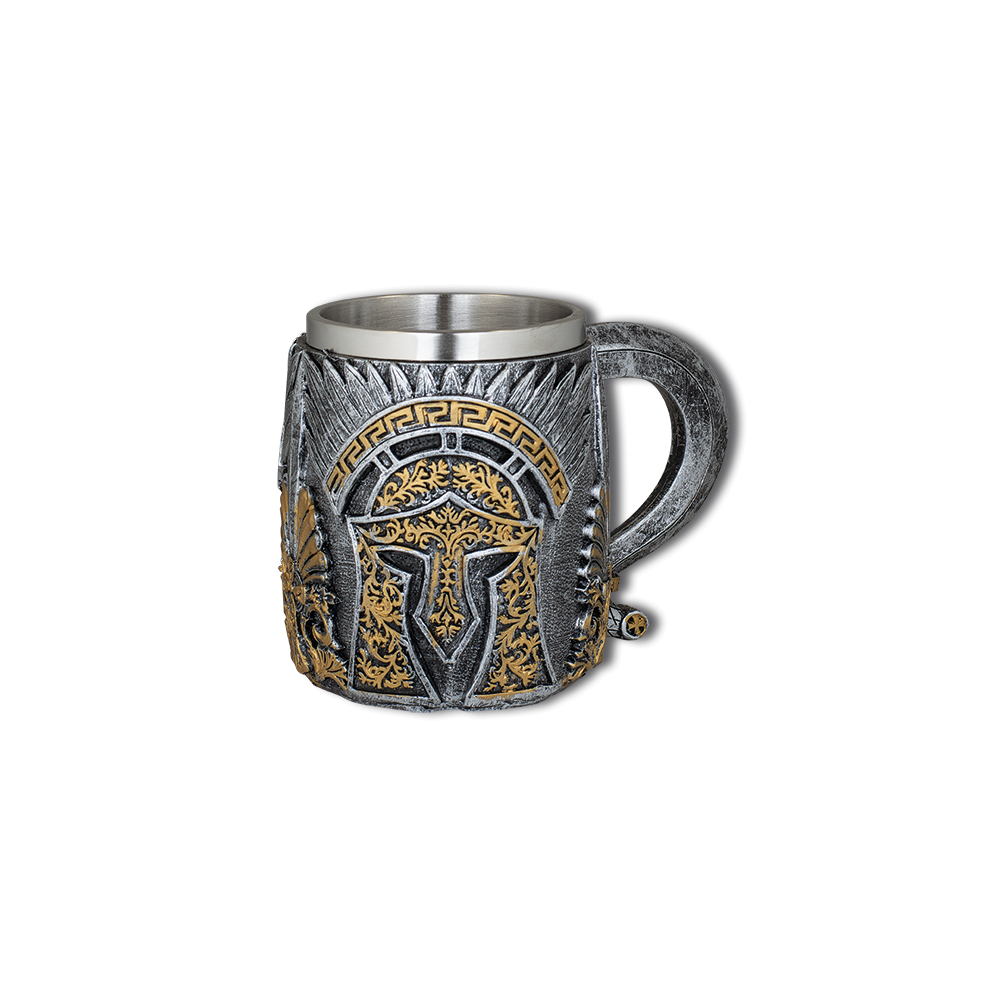 Caneca resina e inox Medieval, Elmo  - 1