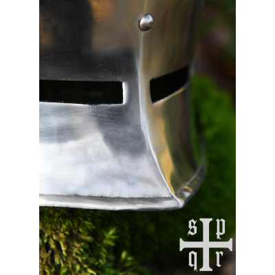 Late Medieval Kettle Helm with Eye Slit - 4