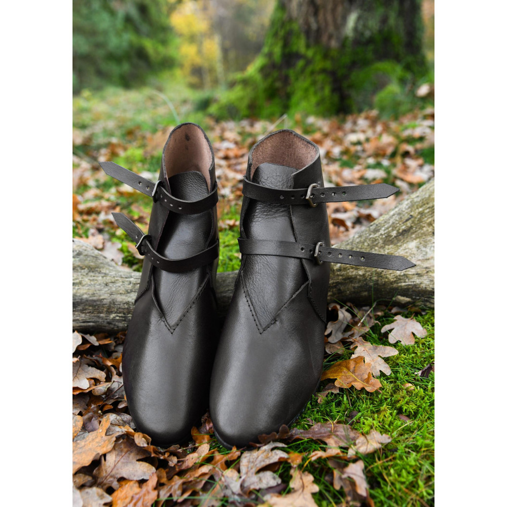 Bota de tornozelo com fivelas, marrom escuro  - 1