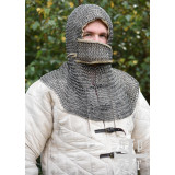 Chainmail Hood with Triangular Tail, BTW, ID8mm, Natural Finish - 2