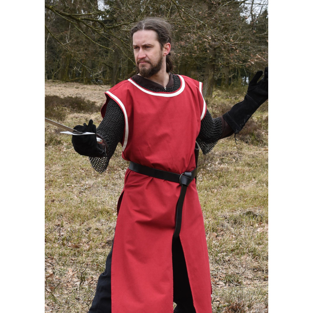 Tabardo / Eckhart Abrigo Medieval, rojo/color natural - 3