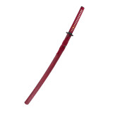 Katana funzionale con lama in acciaio Damasco rosso 104 cm - 1