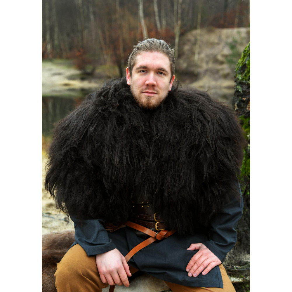 Pelle per le spalle, rivestimento in pelle Berserker nera - 3