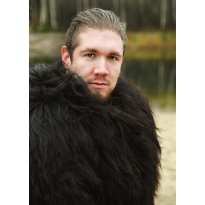 Peau d’épaule, couverture en cuir noir Berserker - 6