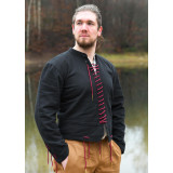 Farsetto medievale Bernhard con corde intrecciate, nero - 3