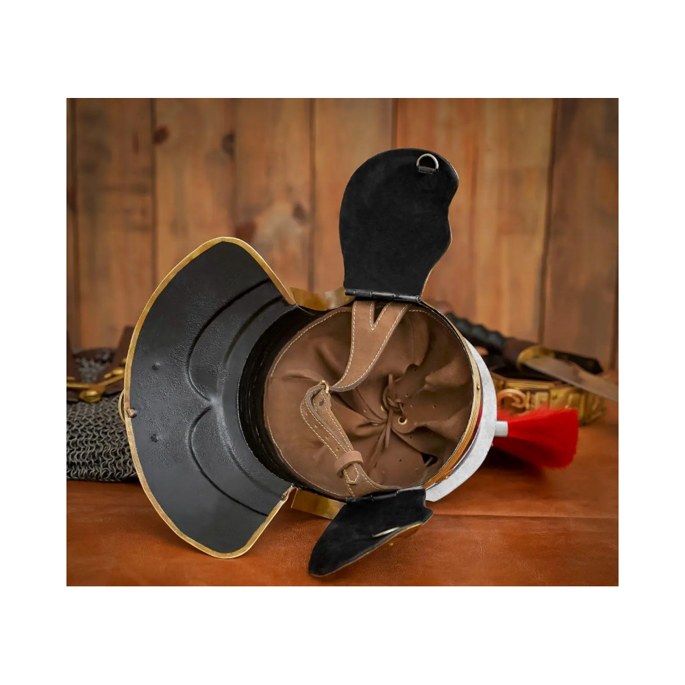 Casco de acero con pluma de legionario romano - 1