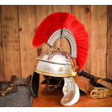 Casco de acero con pluma de legionario romano - 2