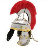 Casco de acero con pluma del legionario romano - 3