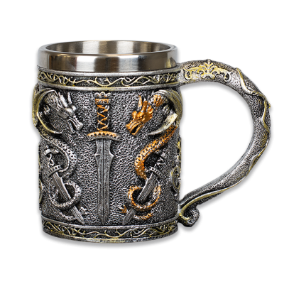 Caneca Medieval, Espada e Dragão  - 1