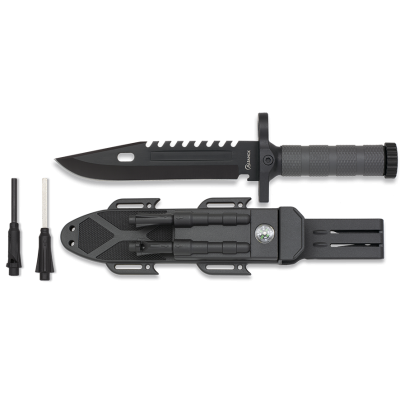 Coltello Militare Tattico, manico nero - 1