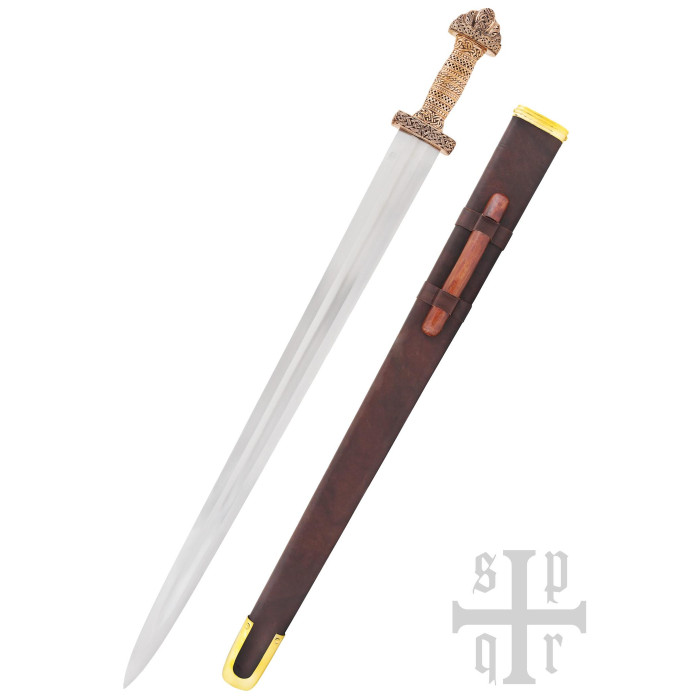 Spada del periodo Vendel di Gotland (Broa), 8 ° secolo, elsa di bronzo - 1