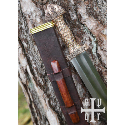 Spada del periodo di Vendel di Gotland (Broa), 8° secolo, elsa di bronzo - 4